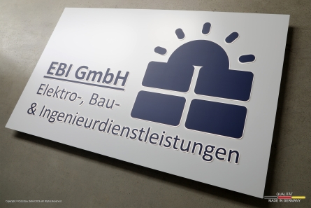 EBI GmbH - Leuchtkasten mit durchgesteckten Leuchtbuchstaben
