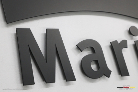 Marienschlucht - Metall-Logo nach RAL matt lackiert