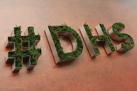 #DHS - Hashtag und Buchstaben mit echtem Moos