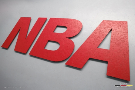 NBA - Nachhaltige Holzbuchstaben aus umweltfreundlichem OSB