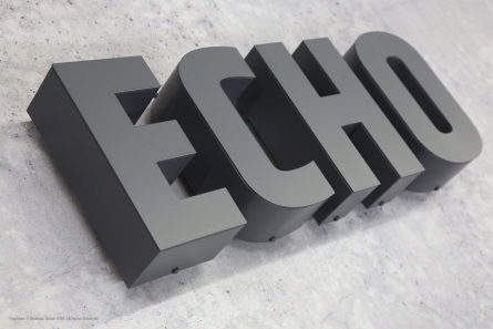 ECHO - Unbeleuchtete Profilbuchstaben aus Aluminium