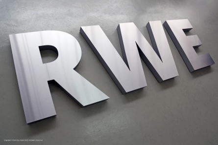 RWE - Profilbuchstaben in Edelstahl Optik