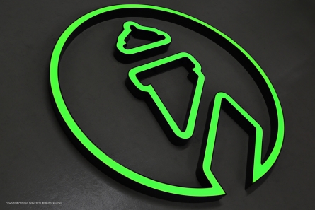 Leuchtturm - RGB-Leuchtendes Logo aus Aluminium (Profil 5)