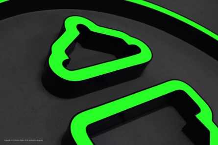 Leuchtturm - RGB-Leuchtendes Logo aus Aluminium (Profil 5)