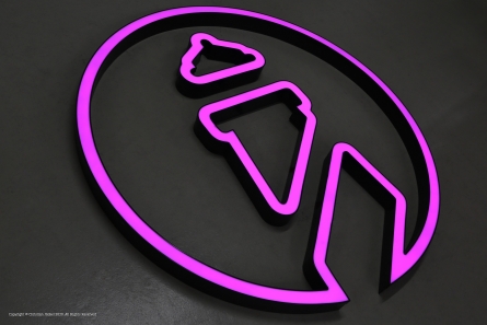 Leuchtturm - RGB-Leuchtendes Logo aus Aluminium (Profil 5)