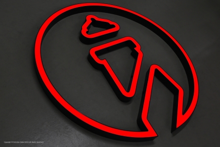 Leuchtturm - RGB-Leuchtendes Logo aus Aluminium (Profil 5)