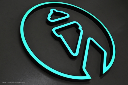 Leuchtturm - RGB-Leuchtendes Logo aus Aluminium (Profil 5)