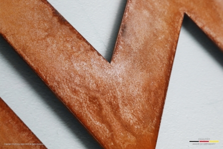Willensen - Rostiges Logo aus Cortenstahl