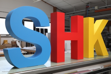 SHK - Stehende Buchstaben für ein Event Sanitär Heizung Klima