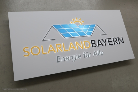 SOLARLAND BAYERN - LED-Schildkasten mit bedruckten Leuchtbuchstaben