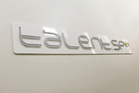 talent.spy - Hochwertiges Logo aus Plexiglas