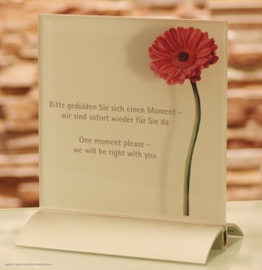 Rezeptionsschild
