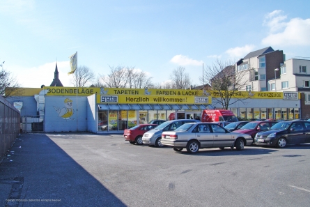 Gota Fachmarkt Oberhausen - Fassadenwerbung in XXL