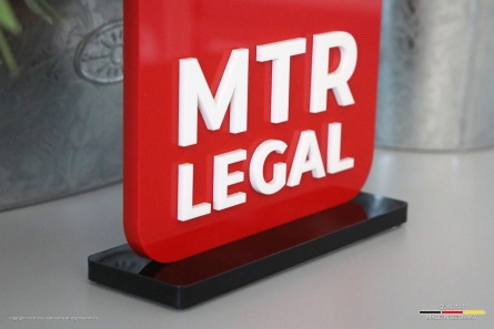 MTR LEGAL - Tischaufsteller aus Acrylox