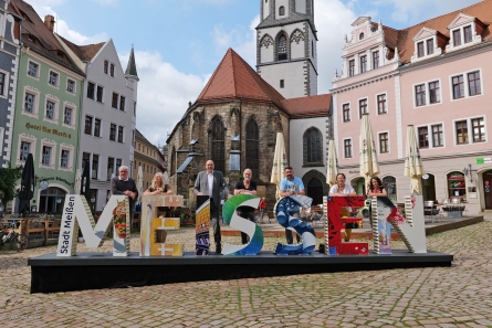 Selfie-Point Meißen - Stehende Holzbuchstaben