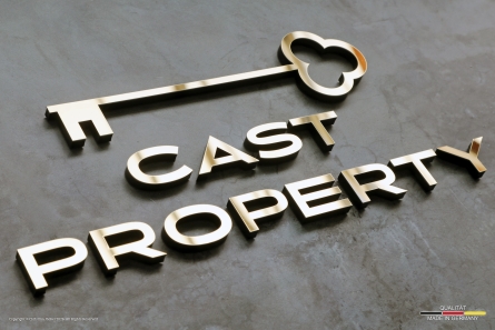 CAST PROPERTY - Gold- spiegelnde 3D-Buchstaben