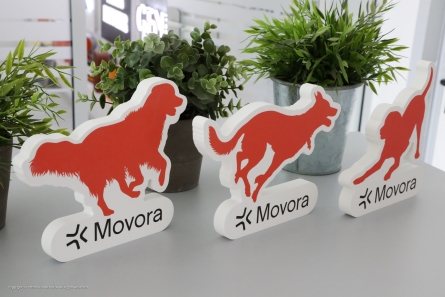 Movora - Tischaufsteller in Hundeform