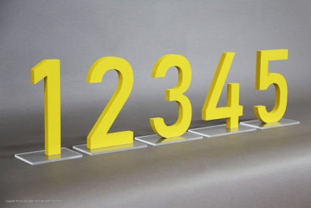 Tischnummern - Stehende Zahlen aus PVC