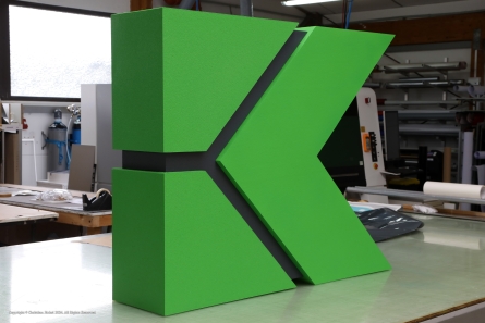 KerCon - Stehender 3D-Buchstabe aus EPS