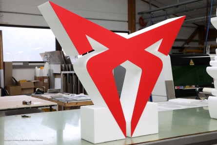 CUPRA - Stehendes Logo aus Modellbau-EPS