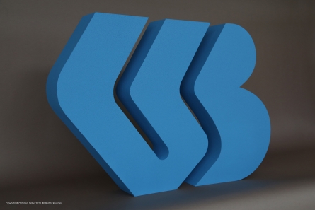 Stehendes Logo aus speziellem Styropor aus dem Modelbau.