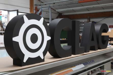 CLAG - Stehendes Logo und Buchstaben aus hochwertigem EPS