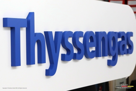 Thyssengas - XXL-Aufsteller und Handheld aus Styropor und PVC