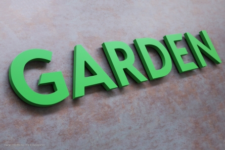 Nachhaltige 3D-Buchstaben aus umweltfreundlichem MDF.