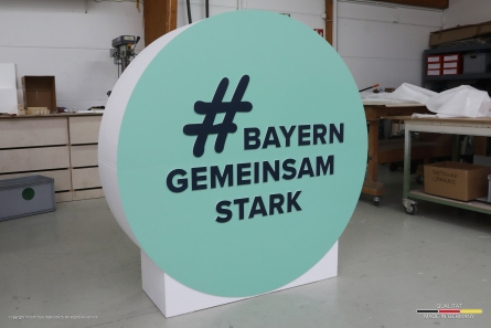 #BAYERN GEMEINSAM STARK - XXL-Aufsteller für ein Event