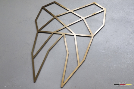 AESTHETIC DENT - Goldenes Zahnarztlogo aus Edelstahl