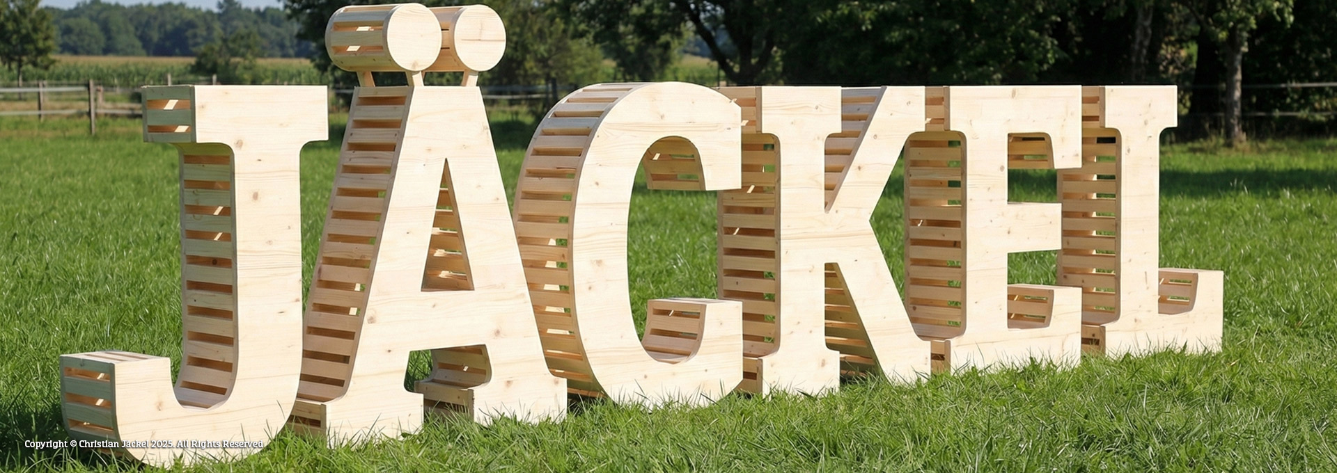 Stehende Holzbuchstaben für Events